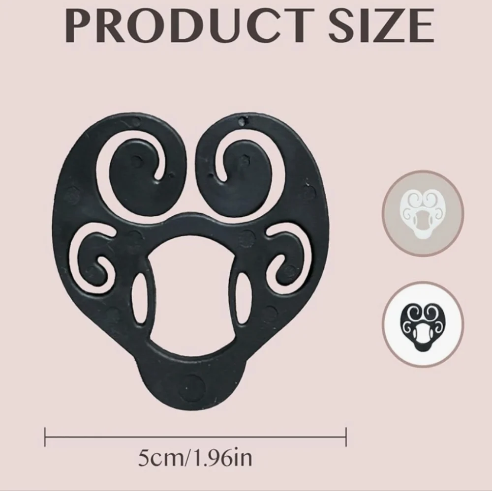 8 Pieces, Chic Black Swirl Accessory
